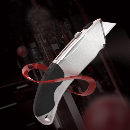 CUTTER UTILITAR PROFESIONAL CU GRIP ALUMINIU DELI [1]