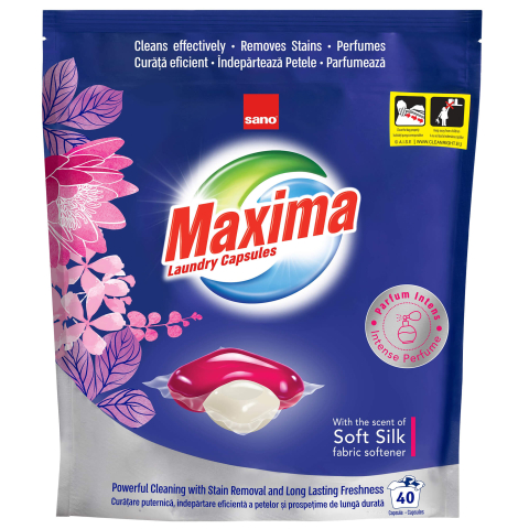 Produse curatenie - DETERGENT RUFE CAPSULE 40/PACHET SOFT SILK SANO MAXIMA