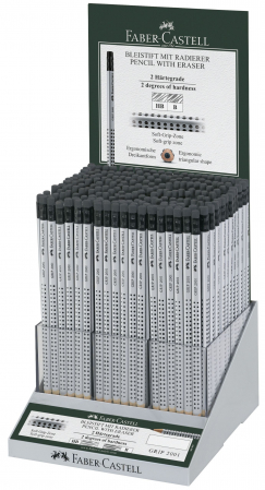 Produse si rechizite scolare - DISPLAY 216 BUC CREION GRAFIT CU GUMA GRIP 2001 FABER-CASTELL