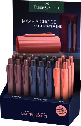 Produse si rechizite scolare - DISPLAY 24 BUC PIX CU MECANISM POLY BALL XB URBAN 2025 FABER-CASTELL