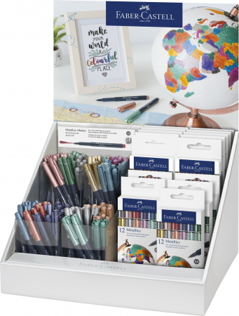 Produse si rechizite scolare - DISPLAY 240 BUC MARKER METALLICS FABER-CASTELL