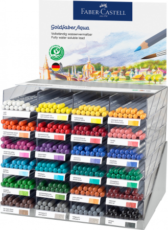 Produse si rechizite scolare - DISPLAY 288 BUC CREION COLORAT AQUARELLE GOLDFABER FABER-CASTELL