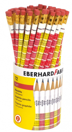 Produse si rechizite scolare - DISPLAY 72 BUC CREION GRAFIT B CU GUMA TABLA INMULTIRII EBERHARD