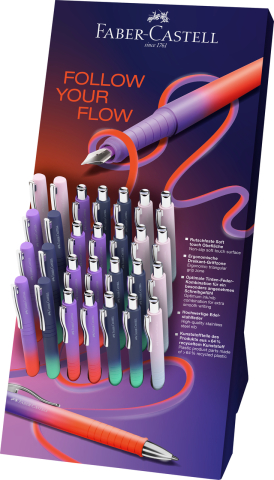 Produse si rechizite scolare - DISPLAY 8 STILOURI +20 PIXURI POLY FLOW FABER-CASTELL