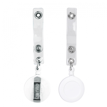 Accesorii de birou - DISPOZITIV CU SNUR RETRACTABIL SET 12 BUCATI 80 CM ALB DELI