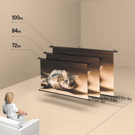 ECRAN PROIECTIE 220 x 124.5 CM MANUAL PE TREPIED DELI [2]