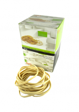 Accesorii de birou - Elastice bani 5.0 mm, diametru 70 mm,500gr/cutie  - cauciuc natural