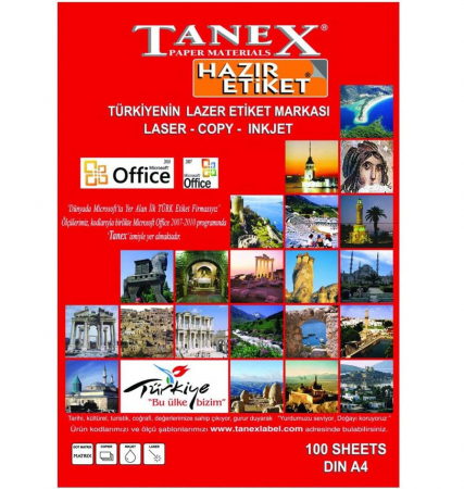 Etichete - ETICHETE 14/A4 105*42.69MM COLTURI DREPTE 100/TOP TANEX