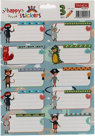 Etichete scolare - ETICHETE SCOLARE 30/SET TLS-757 TANEX