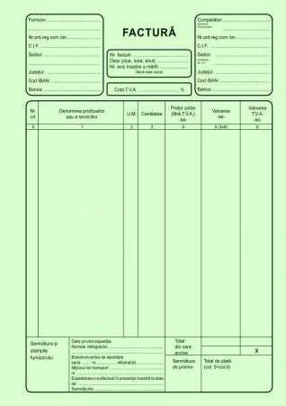 Facturier autocopiativ fara TVA, A4 , 3 ex.(3 x 50 seturi)  personalizat [2]