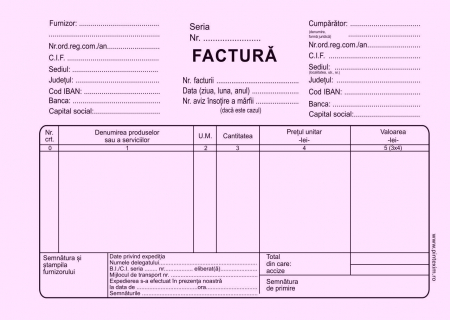 Facturier autocopiativ fara TVA, A5 , 3 ex.(3 x 50 seturi) [1]