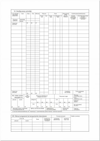 Foaie parcurs A4 transport marfă – fata /verso [1]