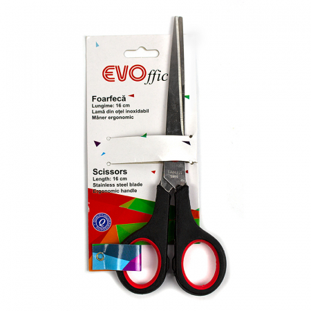 Foarfeci - Foarfeca 16 cm, lama din otel, cu maner rubber grip 