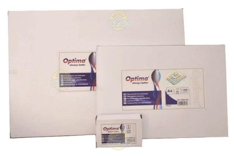 Laminare si legare - Folie laminare Optima, 65 x 95 mm, 125 microni, 100 folii/top