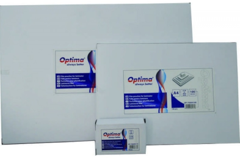 Laminare si legare - Folie laminare Optima, 65 x 95 mm, 175 microni, 100 folii/top