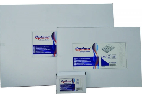 Comunicare si prezentare - Folie laminare Optima, A6 (111 x 154 mm), 100 microni, 100 folii/top