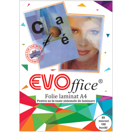 Comunicare si prezentare - Folie laminat A4 (216*303 mm) 80 microni 100 coli/top  