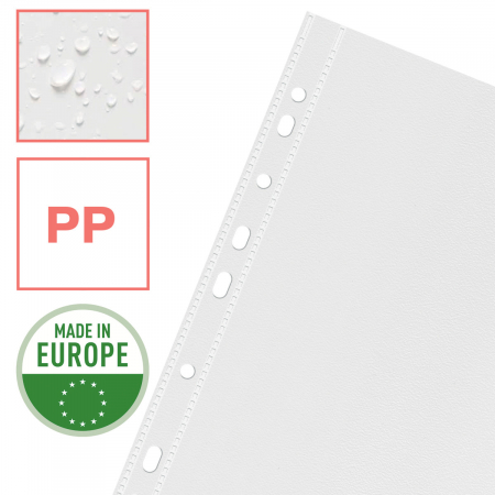 FOLIE PROTECTIE A4 43 MICRONI 25/SET RECICLABILA COLOUR'BREEZE ESSELTE [4]
