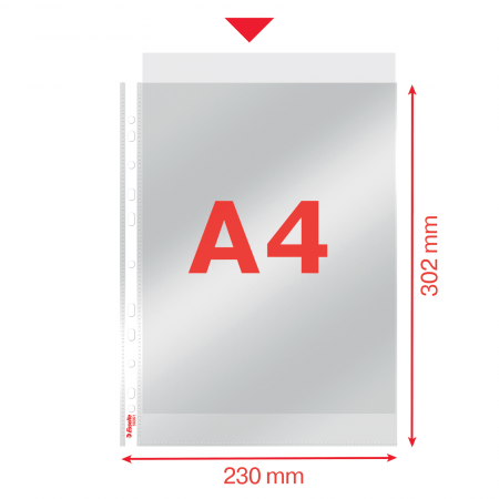 FOLIE PROTECTIE A4 CRISTAL 55 MICRONI 10/SET ESSELTE [3]