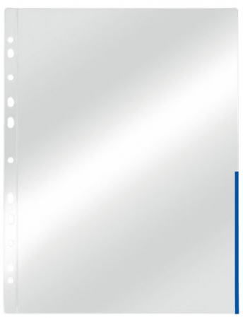 Organizare si arhivare - FOLIE PROTECTIE A4 MARGINE ALBASTRA 100/SET 105 MICRONI ESSELTE