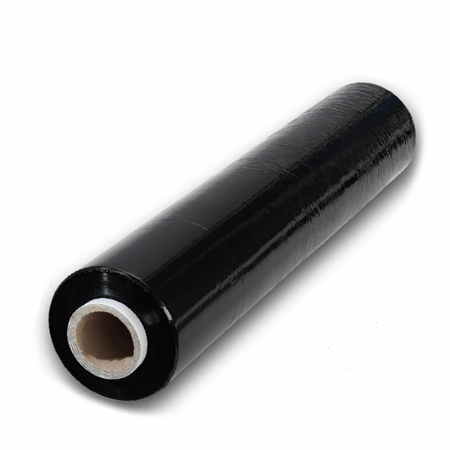 Folie stretch - Folie stretch neagra pentru ambalare manuala 23 microni / 50 cm latime / 120 m lungime