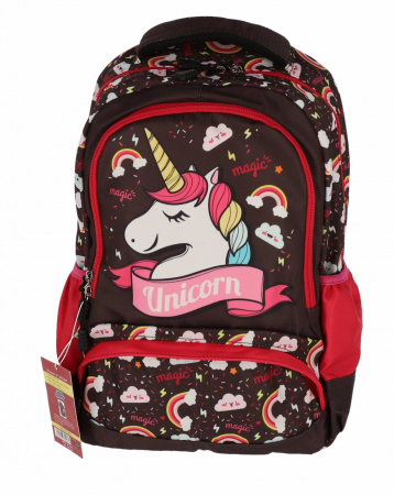 Ghiozdane si penare - GHIOZDAN CL 0 SF UNICORN NEGRU 3 FERMOARE PIGNA