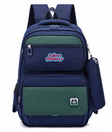 Produse si rechizite scolare - GHIOZDAN CLASA 0 FUNTASY BLEUMARIN VERDE CU PENAR 4 FERMOARE PIGNA