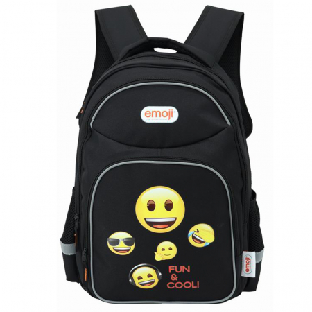 Produse si rechizite scolare - GHIOZDAN GIMNAZIU EMOJI CLASIC NEGRU 3 FERMOARE PIGNA
