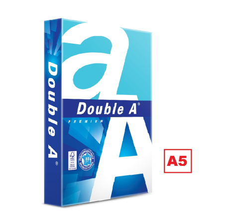 Hartie si articole din hartie - Hartie alba pentru copiator A5, 80gsm, 500coli/top, clasa A, Double A Premium