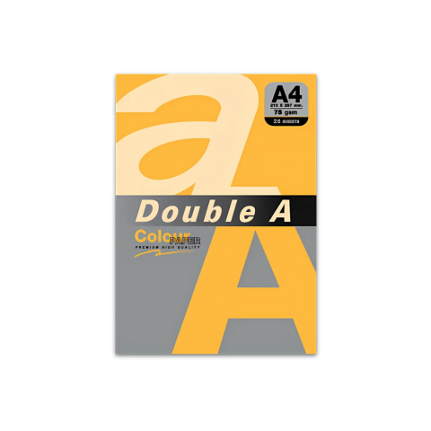 Hartie color pentru copiator - Hartie color pentru copiator A4, 75gsm, 25coli/top, Double A - portocaliu neon