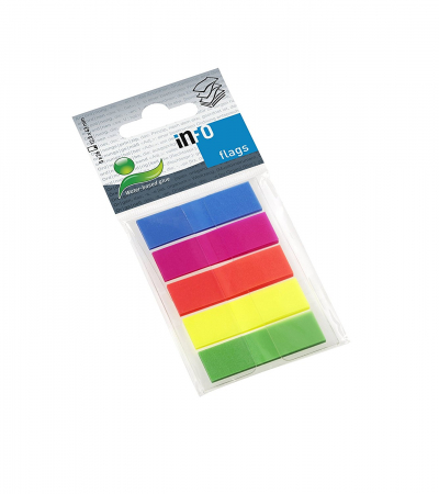 Hartie si articole din hartie - INDEX ADEZIV 5*12.5*43MM 26 FILE 5 CULORI NEON INFO NOTES