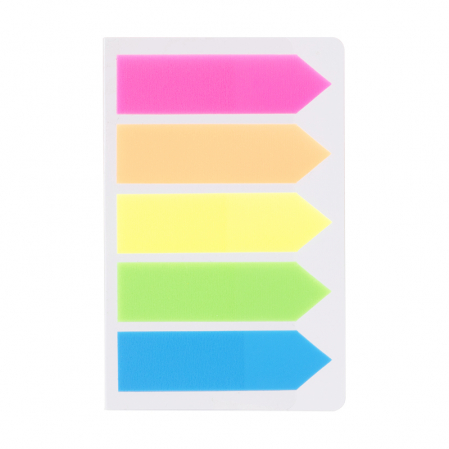 INDEX ADEZIV PLASTIC SAGEATA 12*43MM 5 CULORI 20 FILE DELI [1]