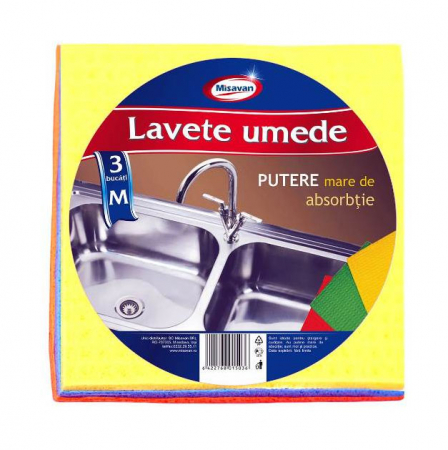 Produse curatenie - LAVETE UMEDE 16*16 CM 3/SET