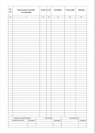 Lista de inventariere A4 orizontal – fata/verso [1]