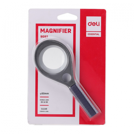 Produse si rechizite scolare - LUPA 50MM FOCALIZARE 3X, 6X DELI