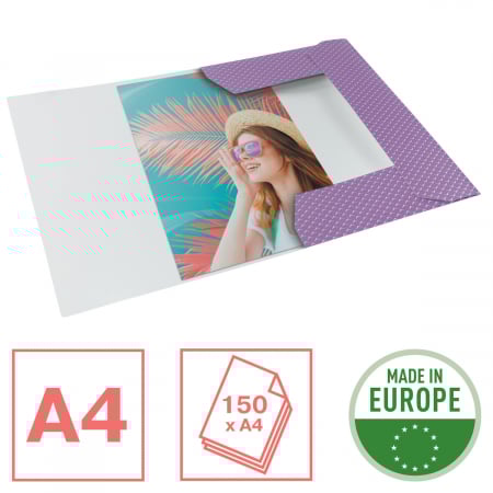 MAPA CARTON CU ELASTIC LAVANDA RECICLABILA COLOUR'BREEZE ESSELTE [1]