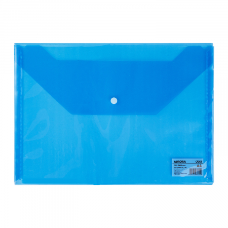 Mape - MAPA PLASTIC CU BUTON A4 ALBASTRA DELI