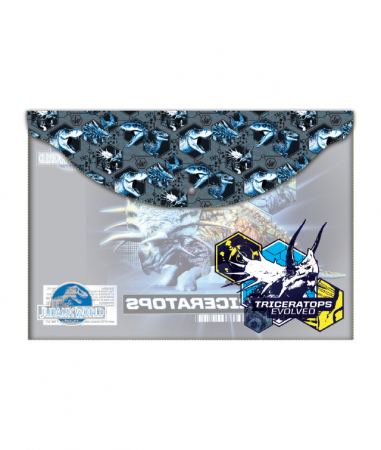 Mape - MAPA PLASTIC CU BUTON A4 JURASSIC WORLD PIGNA