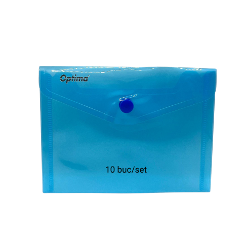 Organizare si arhivare - Mapa PP protectie documente A6 landscape, inchidere cu capsa, 10/set, Optima 