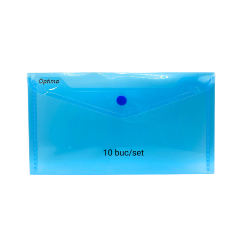 Organizare si arhivare - Mapa PP protectie documente DL landscape, inchidere cu capsa, 10/set, Optima 