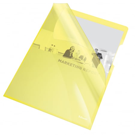 MAPA PROTECTIE A4 CRISTAL TIP L GALBENA 150 MICRONI ESSELTE [1]