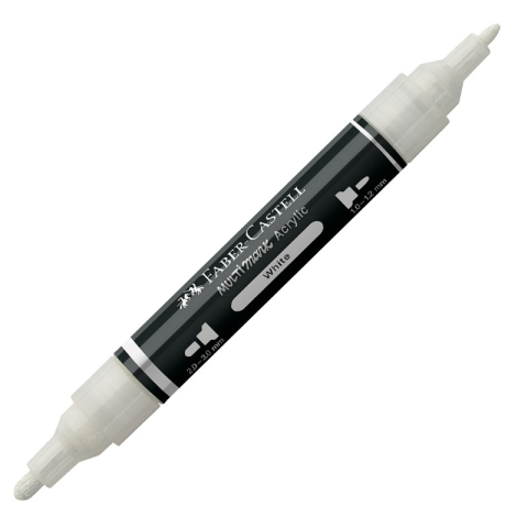 Produse si rechizite scolare - MARKER ACRILIC MULTIMARK CUL. 101 ALB FABER-CASTELL