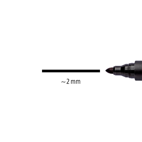 MARKER PERM STAEDTLER, VF ROTUND 2mm NEGRU [3]