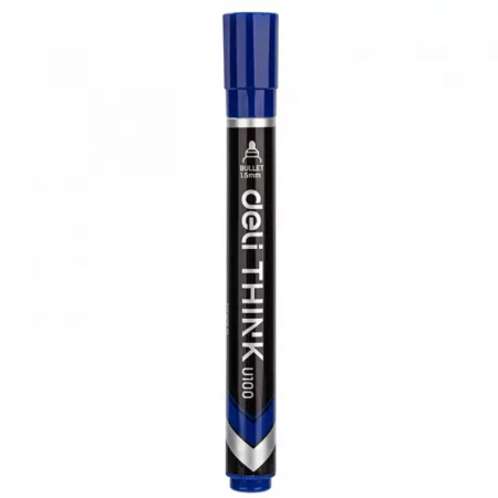 Produse si rechizite scolare - MARKER PERMANENT ALBASTRU VARF ROTUND 1.5MM DELI