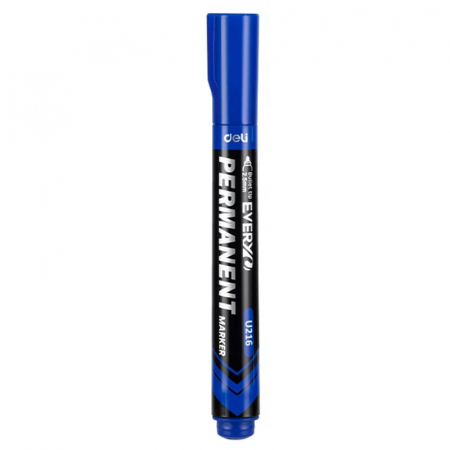 Markere permanente - MARKER PERMANENT ALBASTRU VARF ROTUND 2.5MM DELI