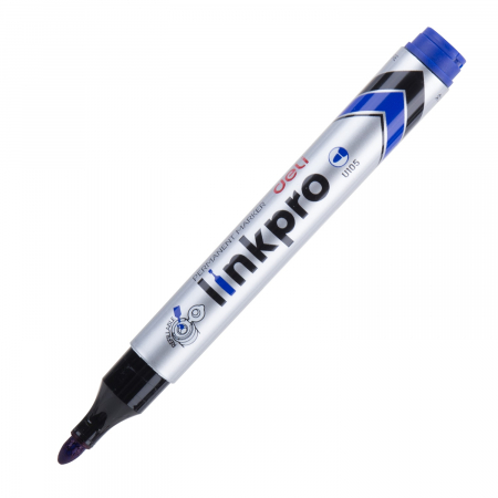 MARKER PERMANENT ALBASTRU VARF ROTUND 2MM REINCARCABIL DELI [1]