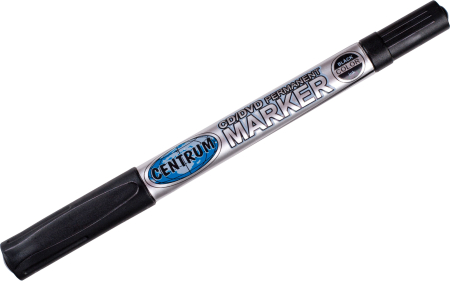 Markere permanente - Marker permanent CD/DVD cu 2 capete, negru - Centrum 80882