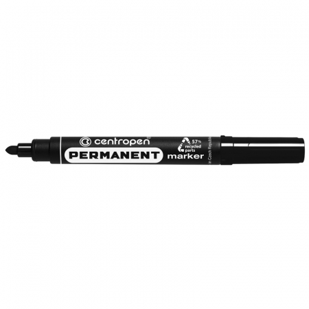 Produse si rechizite scolare - MARKER PERMANENT NEGRU VARF ROTUND 2.5MM 8566 CENTROPEN