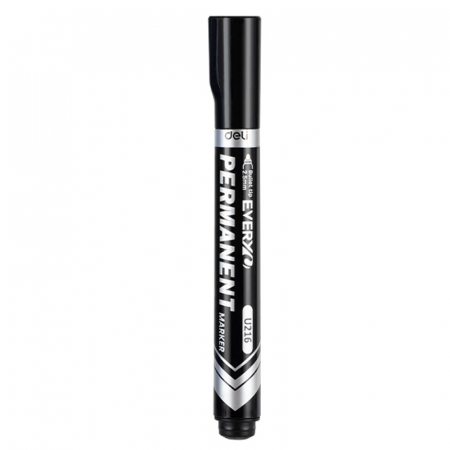 Markere permanente - MARKER PERMANENT NEGRU VARF ROTUND 2.5MM DELI