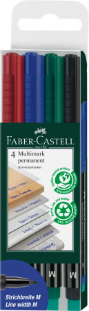 Markere permanente - MARKER PERMANENT SET 4 M MULTIMARK FABER-CASTELL